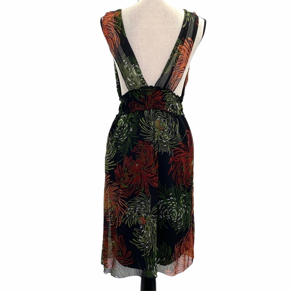 FIRE Los Angeles Sleeveless Plunge Printed Dress L - Picture 5 of 12